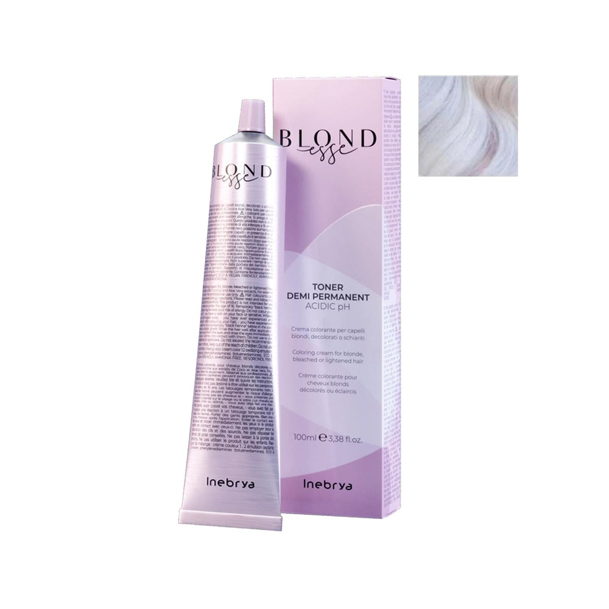 Inebrya Blondesse Demi Permanent Color Toner in Icy Blonde 100 ml by Beauty Care Bag