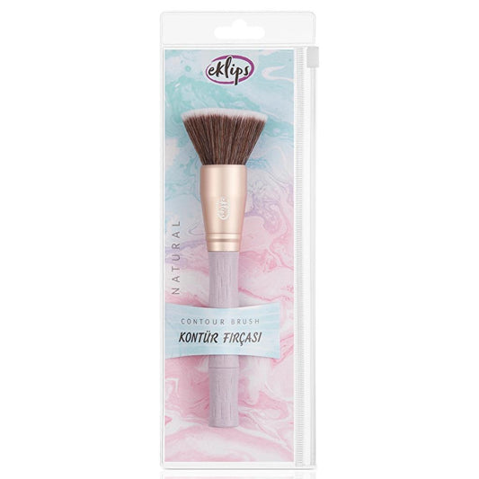 Eklips Natural Contour Brush for Seamless Sculpting by Beauty Care Bag
