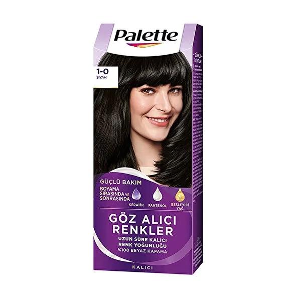 Palette Intense Black Hair Dye 1-0: Permanent, Long-Lasting Color, Enhanced Shine, Keratin & Nourishing Oils for Deep Conditioning by Beauty Care Bag