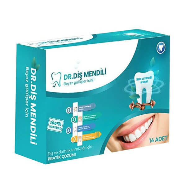 Dr Dis Teeth Cleaning Wipes for Fresh Breath 14 Pack by Beauty Care Bag