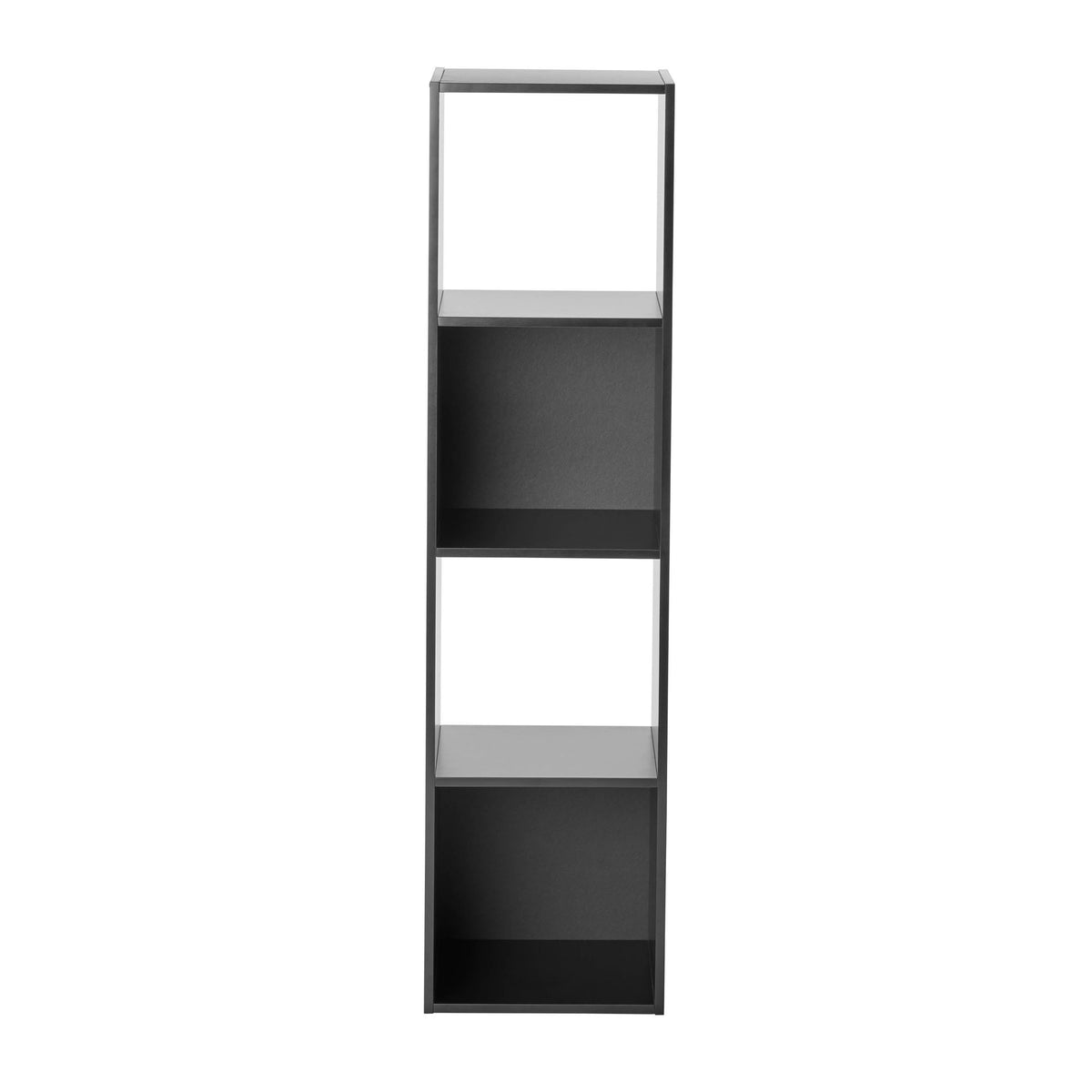 Modern Black 4 Cube Vertical Storage Organizer for Efficient Home Use by Doba