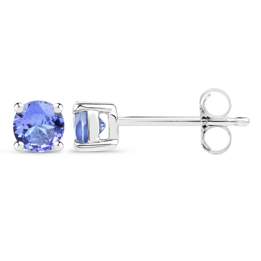 Avera Group 0.46 ct genuine tanzanite earrings in .925 sterling silver