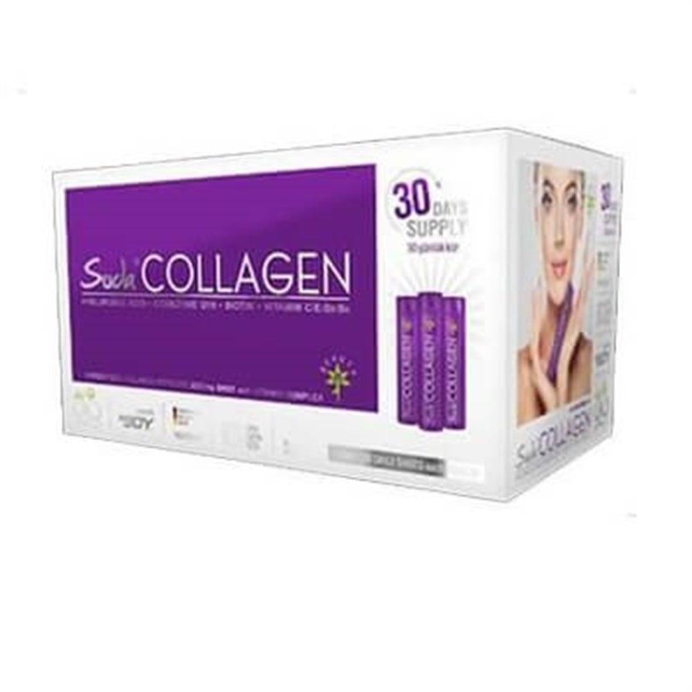 Suda Collagen Supplement - 30 x 40ml Liquid Collagen Shots with Hydrolyzed Collagen Peptides, Hyaluronic Acid & Vitamins by Beauty Care Bag