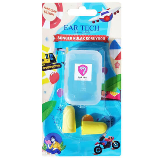 Ear Tech Foam Earplugs for Noise Reduction 1 Pair by Beauty Care Bag