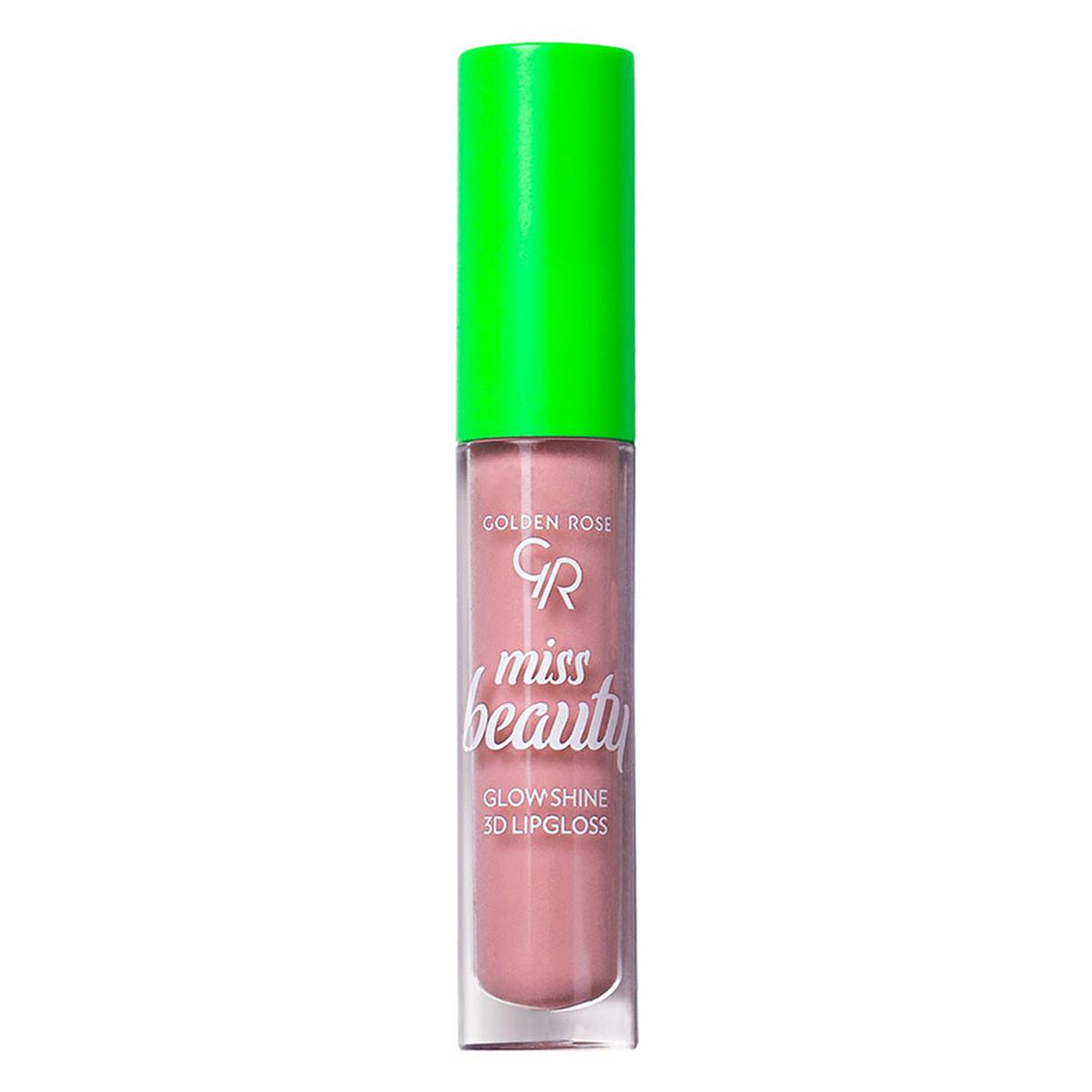 Golden Rose Miss Beauty Glow Shine 3D Lip Gloss - Baby Pink Vegan Volumizing & Moisturizing Lip Gloss for High-Shine Look by Beauty Care Bag