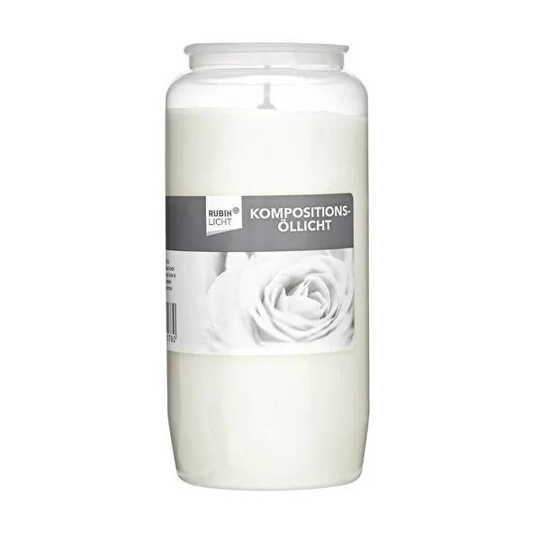 Rubin Licht White Candle No: 7 - Long-Lasting Outdoor Candle with 110 Hours Burn Time by Beauty Care Bag