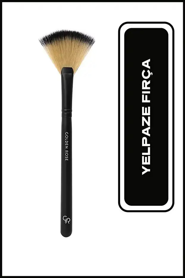 Golden Rose Fan Brush for Flawless Highlighting 1 Pc by Beauty Care Bag
