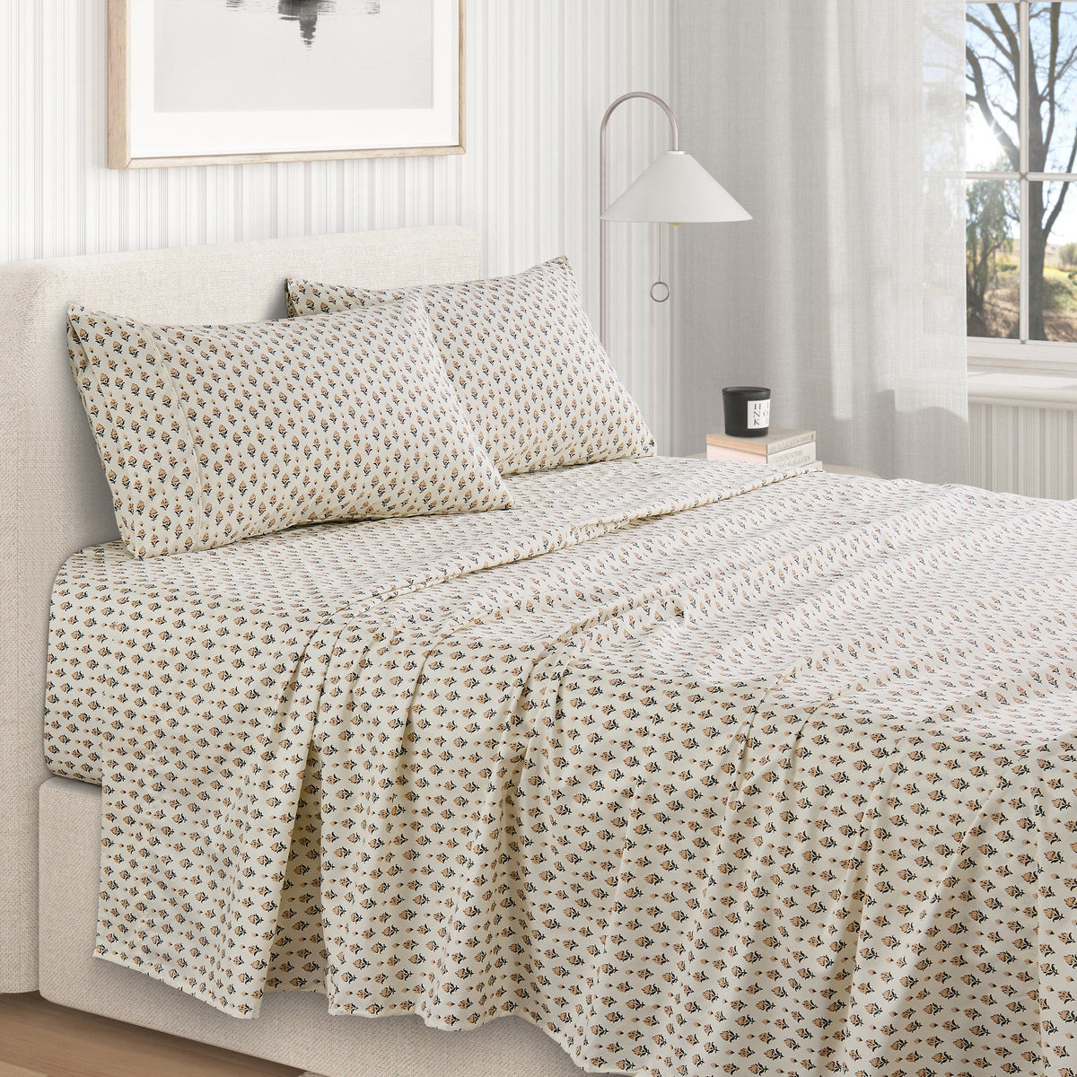 Watercolor Floral Sheet Set - Delia Collection by Great Bay Home