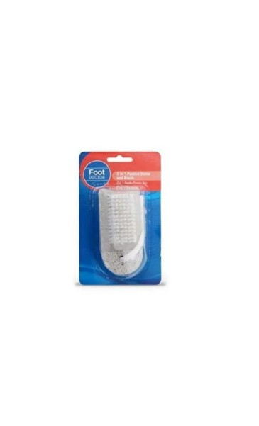 Foot Doctor 2-in-1 Pumice Stone & Brush for Smooth Feet by Beauty Care Bag