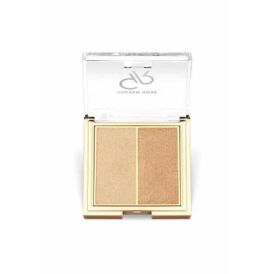 Golden Rose So Glow. Highlighter Duo: Illuminate Your Face, Radiant Shimmering Makeup Palette - Enhance Cheekbones & Brow Bone Definition by Beauty Care Bag