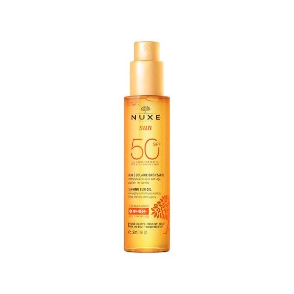 Nuxe Sun SPF 50 Tanning Oil High Protection Glow 150ml by Beauty Care Bag
