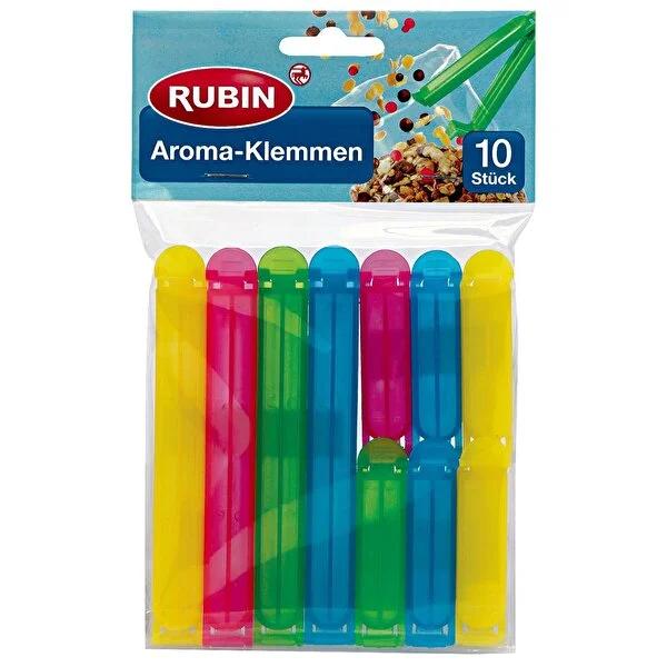 Rubin Colorful Food Bag Clips (10 Pack) - Airtight Kitchen Storage Solution by Beauty Care Bag