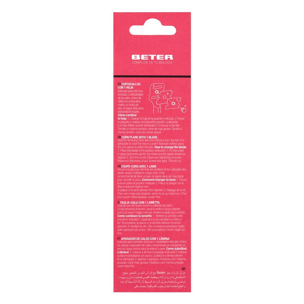 Beter Single Blade Callus Rasp for Smooth Feet by Beauty Care Bag