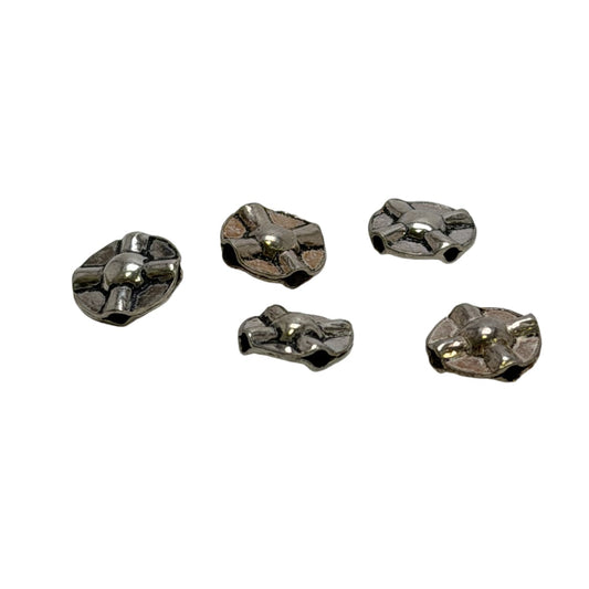 Sterling Silver 4-Hole Spacer Beads 12mm - Cross Pattern Design by Continental Bead Suppliers