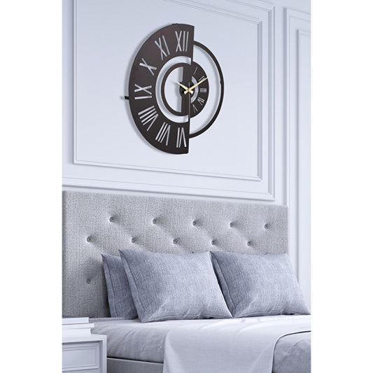 Muyika 41x41cm Metal Modern Silent Wall Clock - Large Indoor Decorative Timepiece for Home by Beauty Care Bag