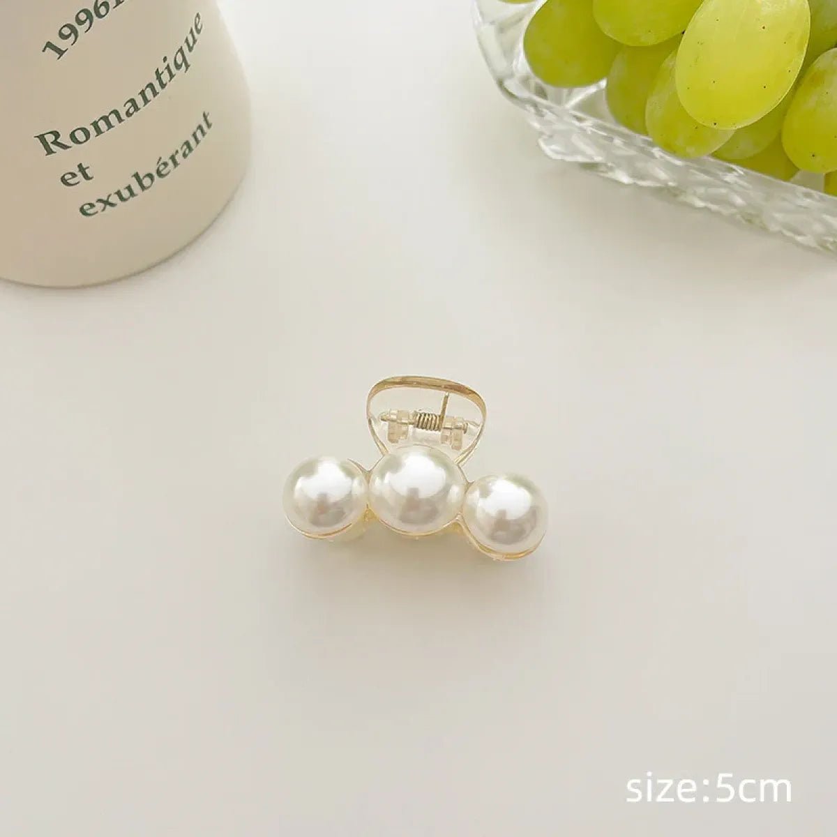Gold Pearl Rhinestone Mini Hair ClipHair AccessoriesTorqelo.com