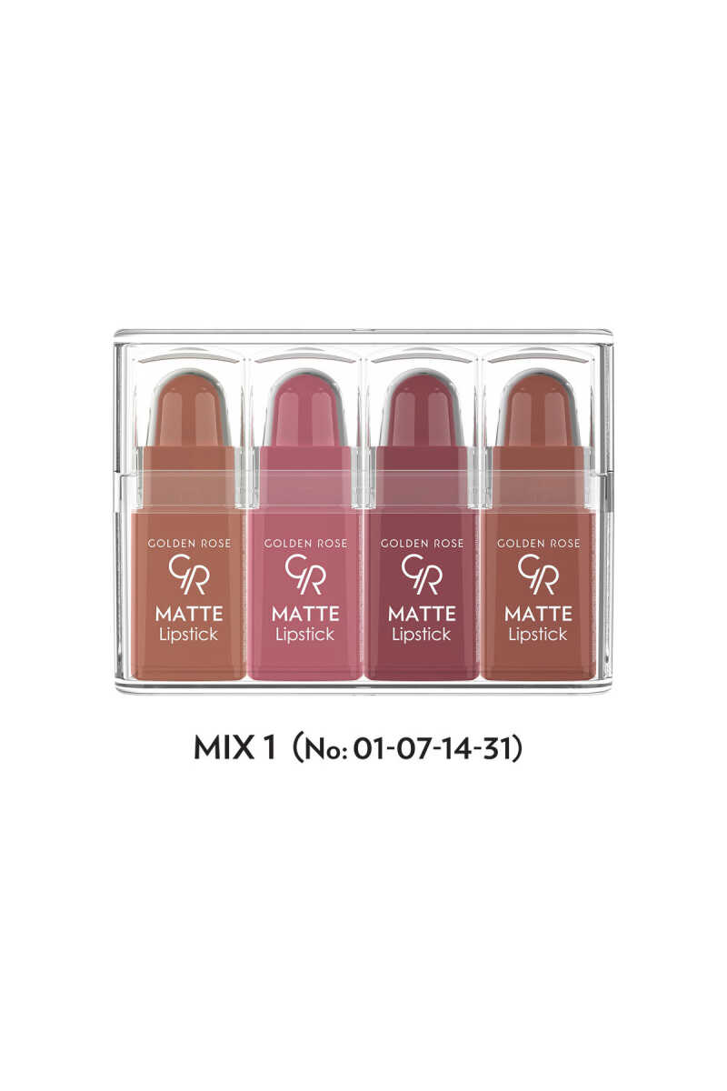 Golden Rose Matte Lip Kit Mix 01 Mini Lipstick SetMakeupTorqelo.com