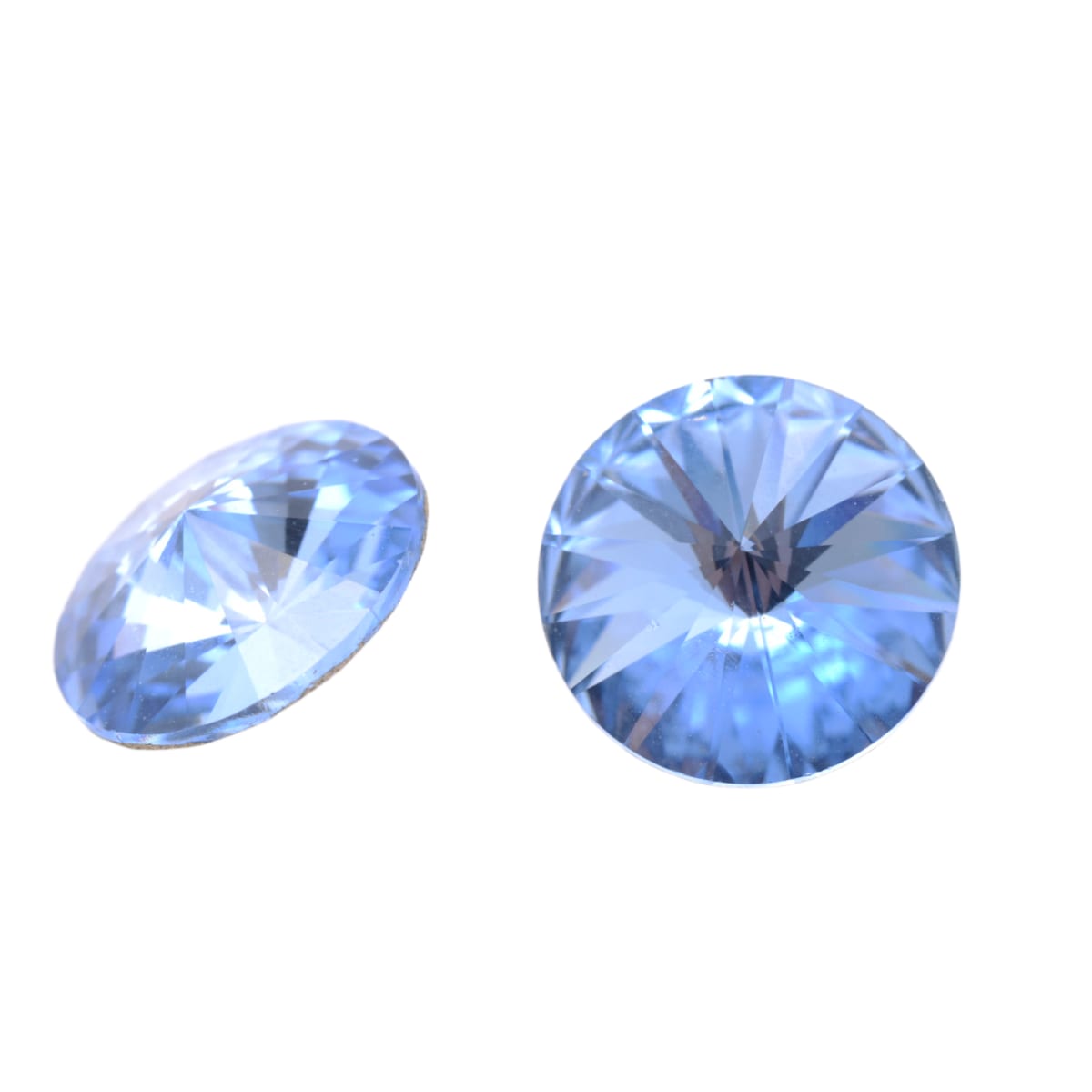 Swarovski 1122 Light Sapphire Crystal Rivoli 10.5mm - Individual Sale by Continental Bead Suppliers