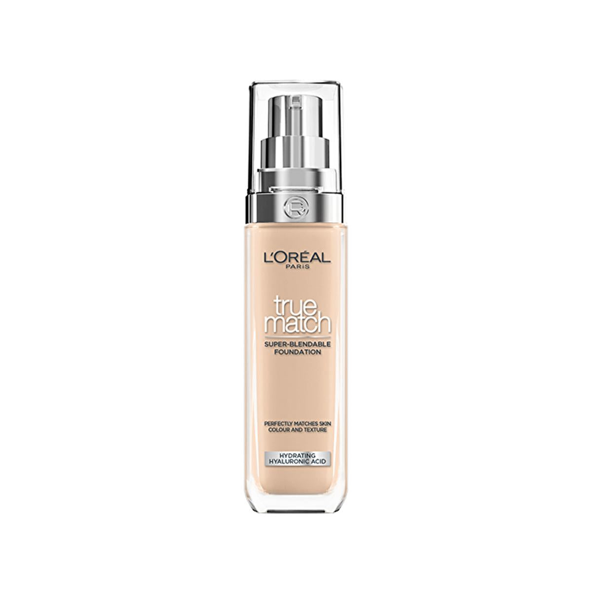 L'Oreal Paris True Match Moisturizing Foundation: Natural Finish, Hyaluronic Acid, Long-Lasting Wear - 3C Cold Undertone by Beauty Care Bag