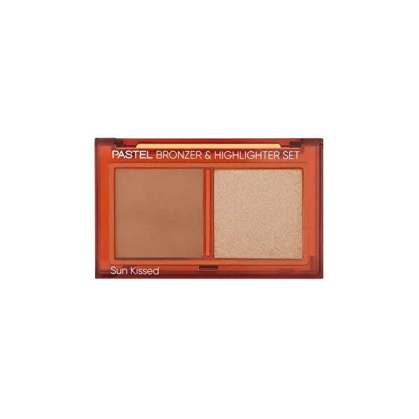 Pastel Profashion: Sun Kissed Bronzer & Soft Glow Highlighter Set - Natural Bronzed Glow & Radiant Face Highlighting Makeup - Vegan & Cruelty-Free by Beauty Care Bag