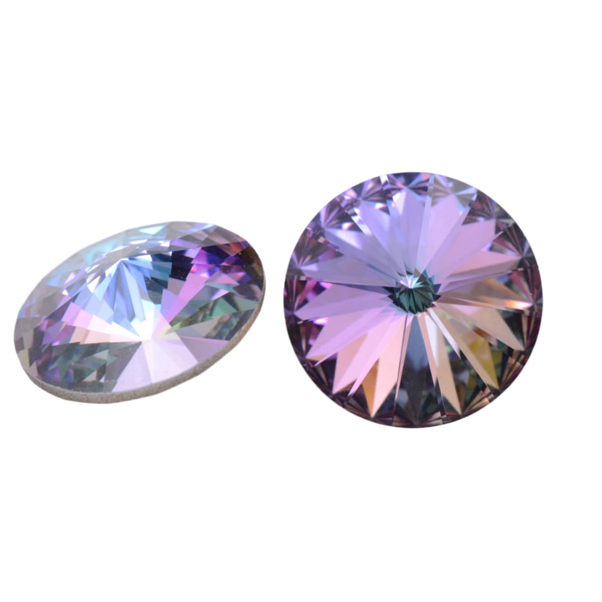 Swarovski 16mm Vitrail Light Round Rivoli Crystal 1122 - Premium Discontinued by Continental Bead Suppliers