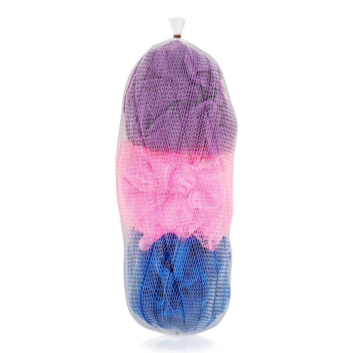 Eklips 3-Piece Bath Sponge/Luffa Set - Hygienic, Gentle Exfoliating Sponges for Effective Skin Cleansing by Beauty Care Bag