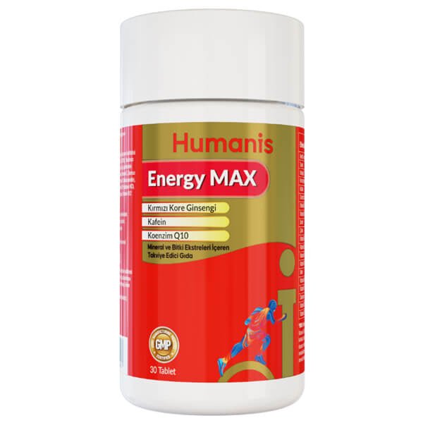 Humanis Energy Max Daily Supplement for Vitality 30 TabletsSupplementsTorqelo.com