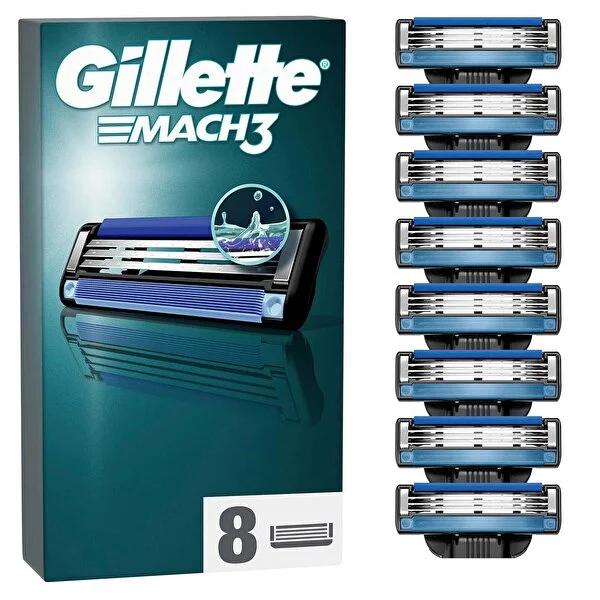 Gillette Mach3: 8-Count Razor Blades for Sensitive Skin - Enjoy a Smooth, Anti-Friction Shave with Lubricating Comfort & Reduced Irritation by Beauty Care Bag