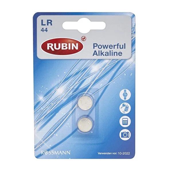 Rubin LR44 Alkaline Button Cell Batteries 1.5V, Pack of 2 - Reliable Power for Watches, Hearing Aids & Small Devices by Beauty Care Bag