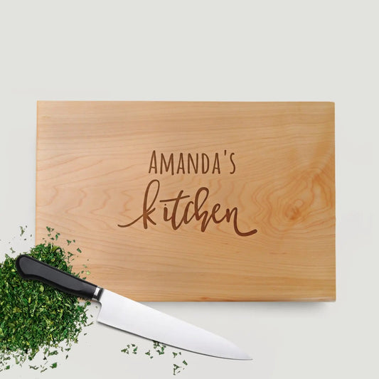 Custom Kitchen Cutting Board, Personalized Gift for Wife, Wood Cutting Board for Mom, Gift for Her, Gift for Women, Mother-in-law Gifts by Joyful Moose