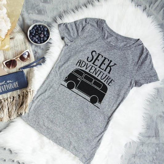 Seek Adventure Shirt - Van Wanderlust Traveler Gift by Joyful Moose