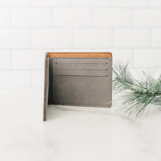 Mens Leather Wallet, Monogram Christmas Gift for Dad, unique gifts for men, Custom Mens Wallet, gift for husband by Joyful Moose