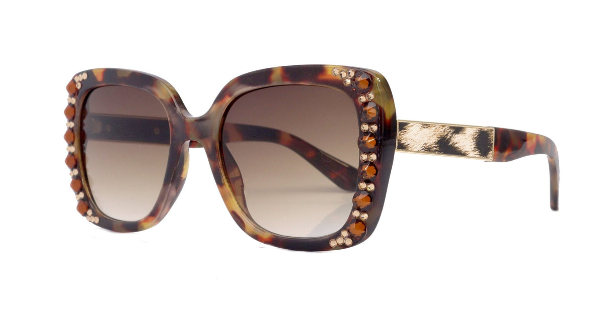 Emory, Bling Women Sunglasses Genuine European Crystals, 100% UV Protection. NY Fifth Avenue by NY Fifth Avenue