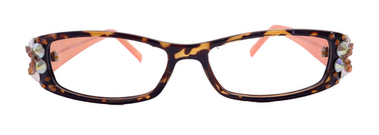 All Favorite, (Bling) Reading Glasses Women Adorned W European Crystals (Tortoise Brown) Frame +4 +4.5 +5 +6 NY Fifth Avenue. by NY Fifth Avenue
