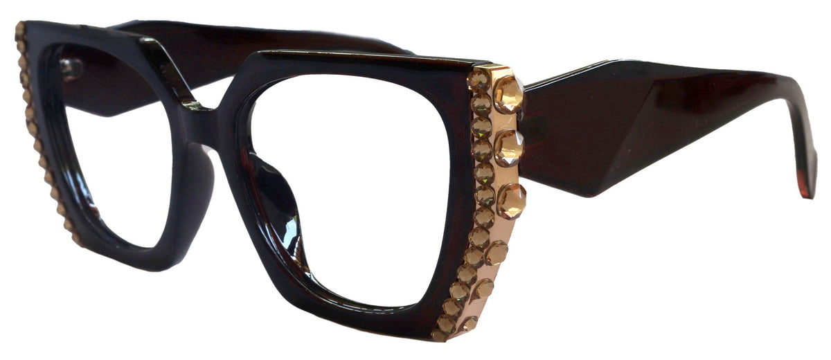 Córdoba Bling Line Bifocal OR Non-Bifocal Reading Glasses for Women, Adorned with Genuine European Crystals square NY Fifth Avenue by NY Fifth Avenue