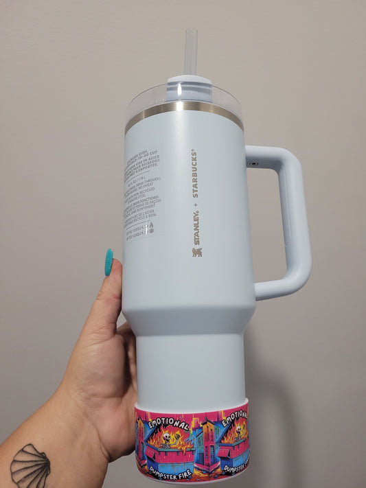 Emotional Dumpster fire silicone boot bumper for tumbler by THE SALTY CHIC