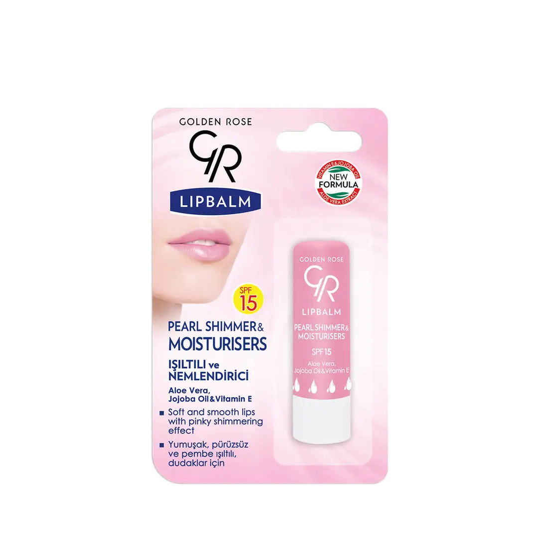Golden Rose Pearl Shimmer Moisturizing Lip Balm 4.6g by Beauty Care Bag