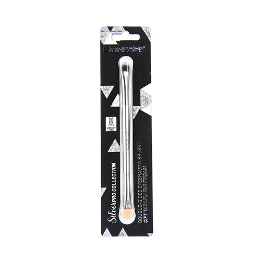 Lionesse Silver Double-Sided Eyeshadow Brush 5136 by Beauty Care Bag