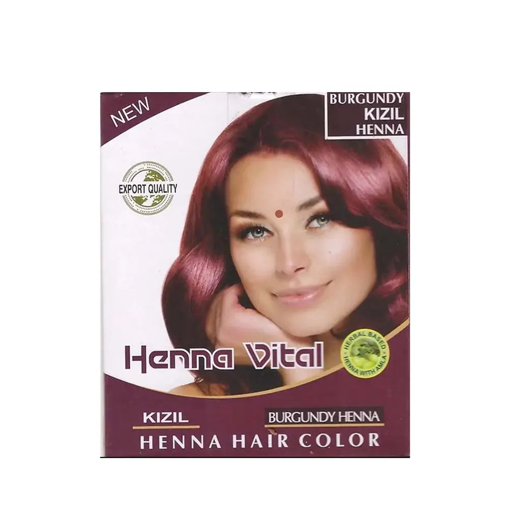 Henna Vital Red Hair Henna for Natural Color and Shine by Beauty Care Bag