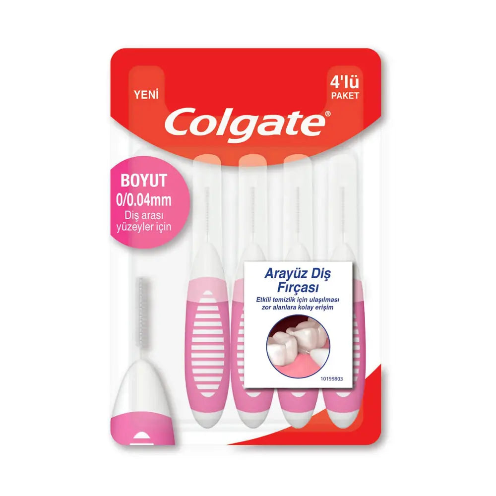 Colgate Interdental Brushes 4mm for Deep Cleaning 4-Pack by Beauty Care Bag
