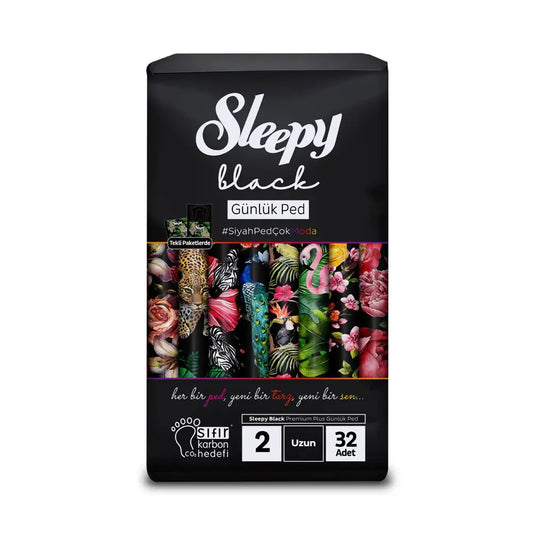 Sleepy Black Premium Plus Long Daily Liners 32 Count by Beauty Care Bag