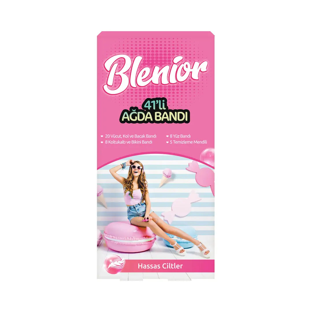 Blenior Sensitive Skin Ready Wax Strips 41-Pack by Beauty Care Bag