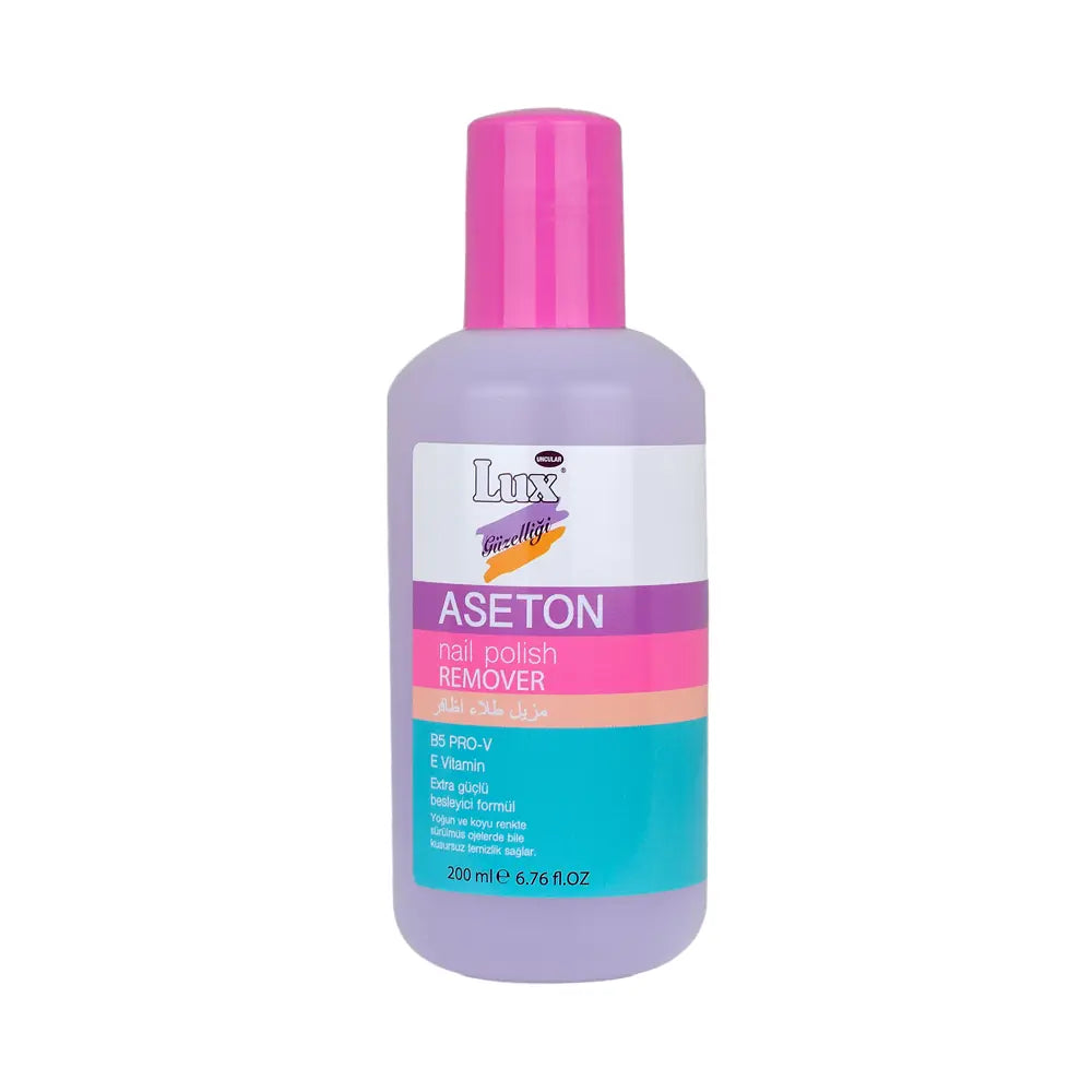 Lux Acetone Nail Polish Remover for Quick Clean 200ml by Beauty Care Bag