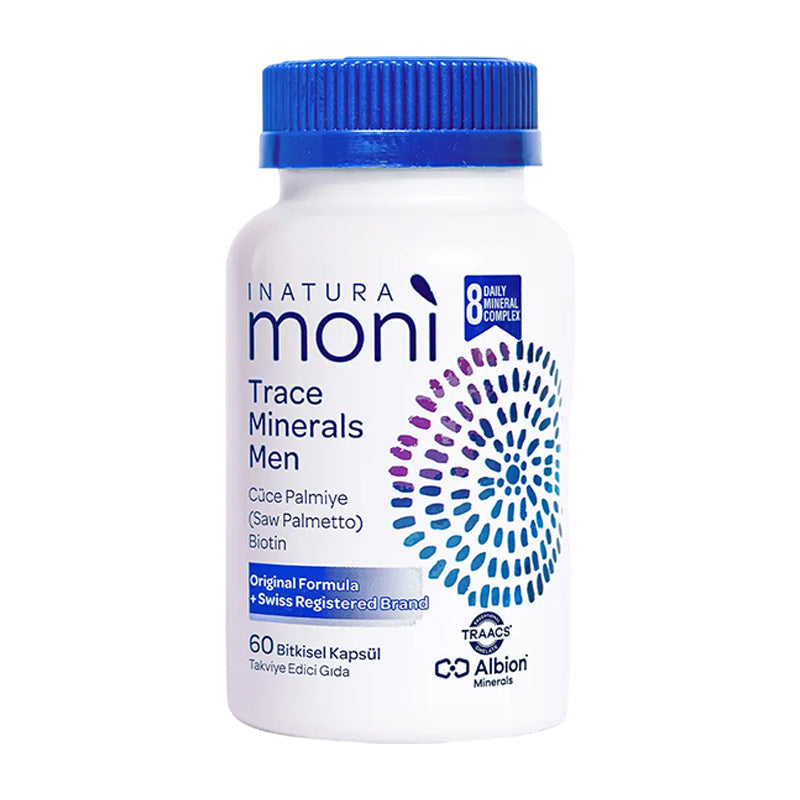 Moni Vitamins Trace Minerals Men Supplement with Saw Palmetto 60 Caps by Beauty Care Bag