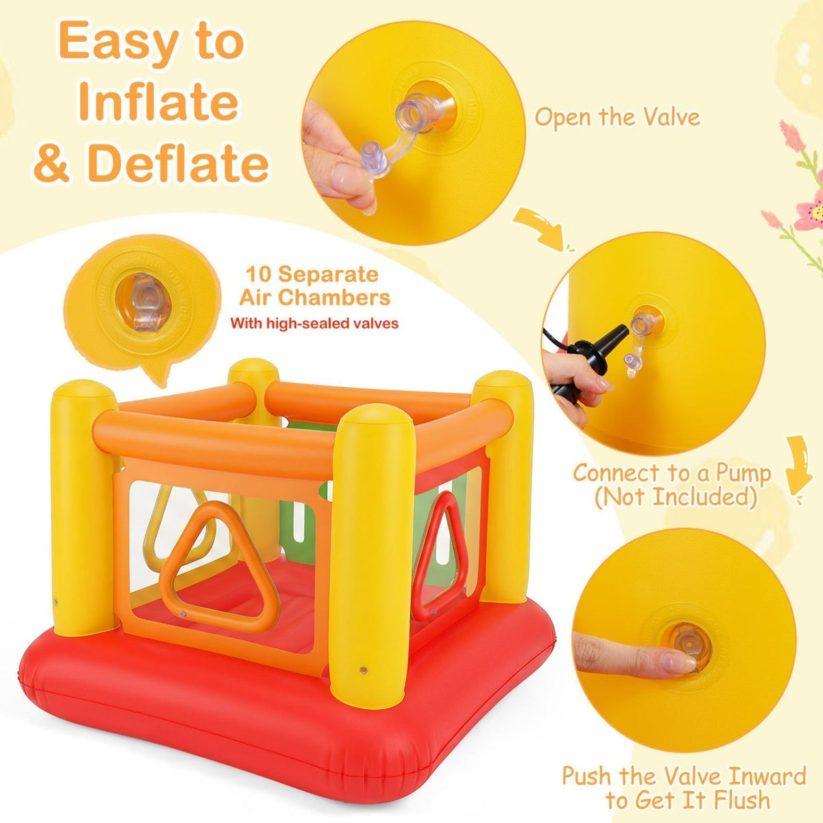 Inflatable Bounce House for Kids with Transparent Side WallsBounce HouseTorqelo.com