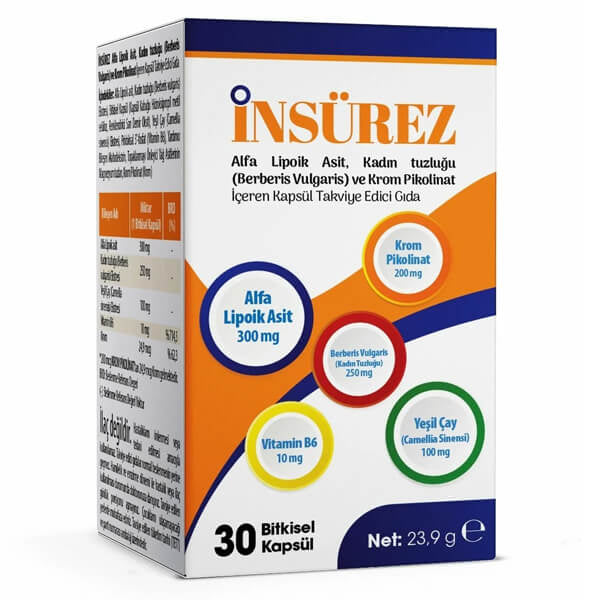 Insurez Herbal Dietary Supplement Capsules - 30 Count by Beauty Care Bag