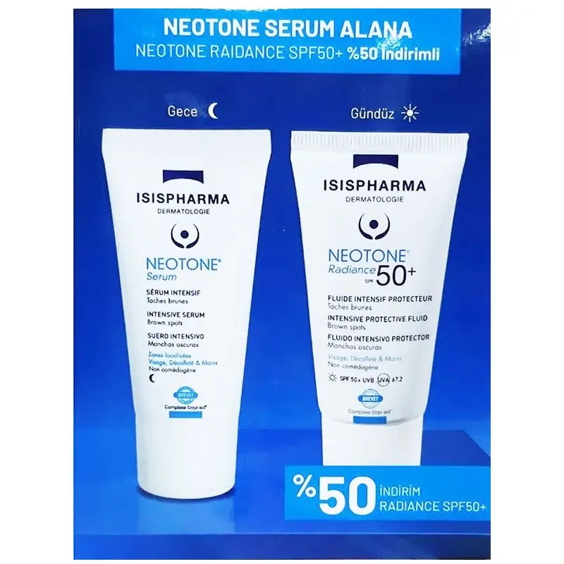 Isis Pharma Neotone Serum & SPF 50+ Radiance Set 2x30ml by Beauty Care Bag