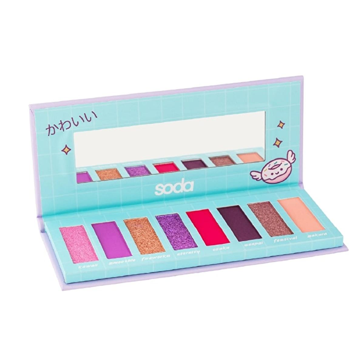 Soda Far Kawaii Eyeshadow Palette: Unleash Vibrant Manga Eyes with Highly Pigmented, Easy-to-Blend Colors by Beauty Care Bag