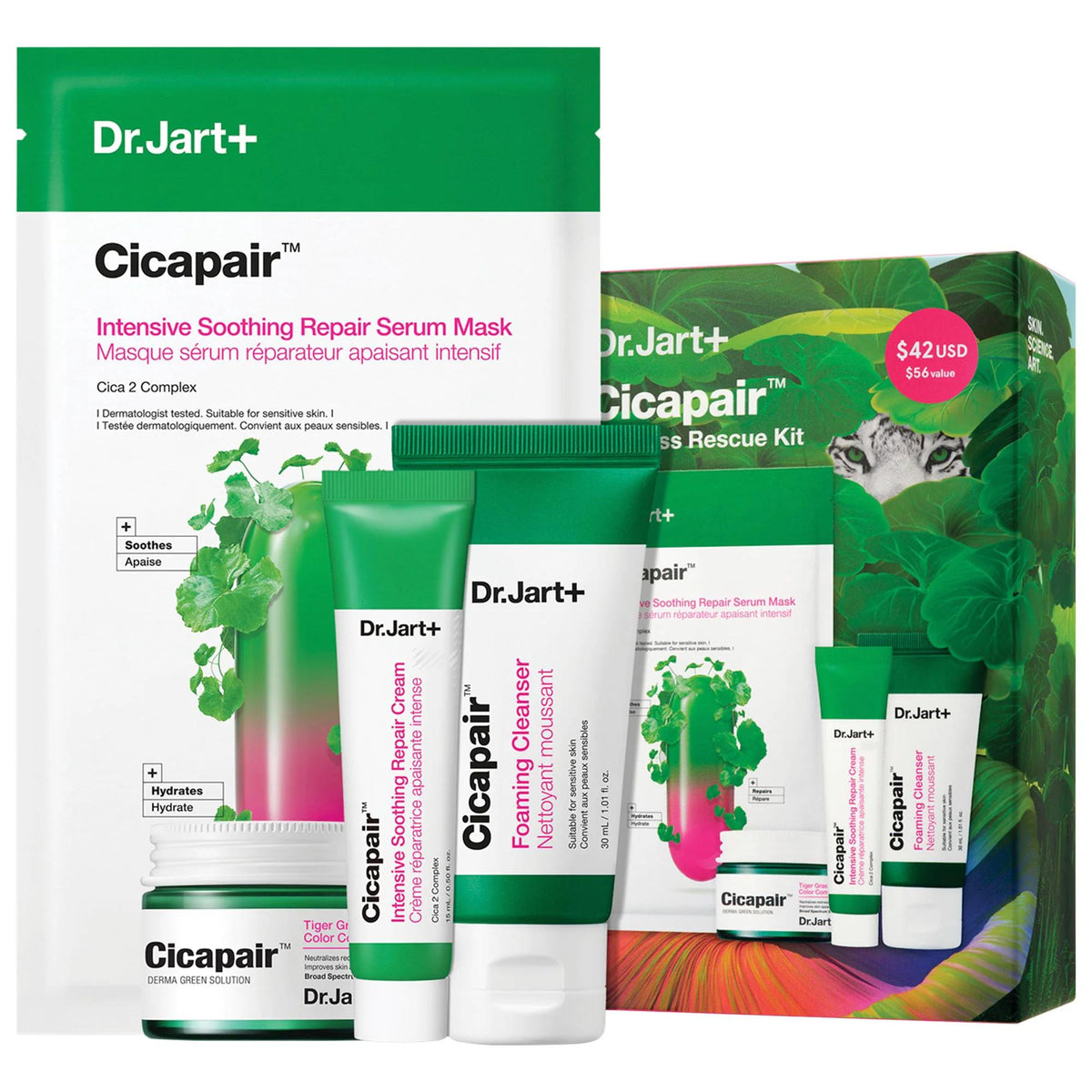 Dr. Jart+ Cicapair redness rescue kit