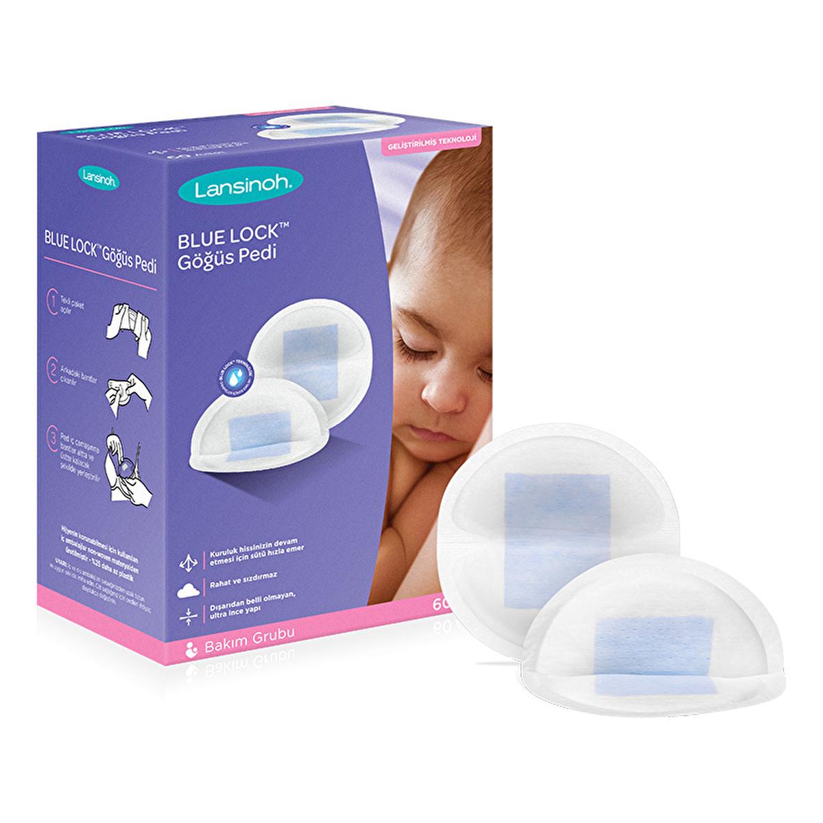 Lansinoh Lansinoh Blue Lock Breast Pads - 60 Count - Comfort & Leakage Protection for Breastfeeding Mothers by Beauty Care Bag